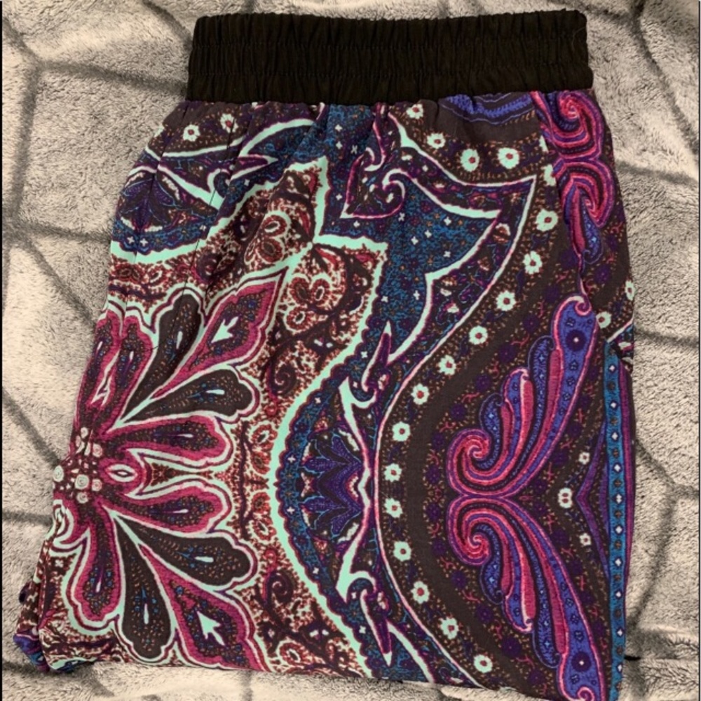 Silk paisley pants